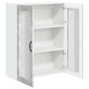 vidaXL Fali üveges szekrény LUCCA Betonszürke 80 x 31 x 100 cm