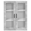 vidaXL Fali üveges szekrény LUCCA Betonszürke 80 x 31 x 100 cm