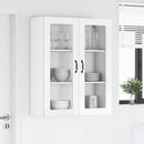 vidaXL Fali üveges szekrény LUCCA Magasfényű Fehér 80 x 31 x 100 cm