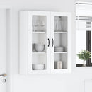 vidaXL Fali üveges szekrény LUCCA Magasfényű Fehér 80 x 31 x 100 cm