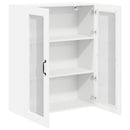 vidaXL Fali üveges szekrény LUCCA Magasfényű Fehér 80 x 31 x 100 cm