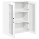 vidaXL Fali üveges szekrény LUCCA Magasfényű Fehér 80 x 31 x 100 cm