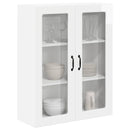 vidaXL Fali üveges szekrény LUCCA Magasfényű Fehér 80 x 31 x 100 cm
