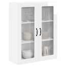 vidaXL Fali üveges szekrény LUCCA Magasfényű Fehér 80 x 31 x 100 cm