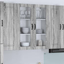 vidaXL Fali üveges szekrény LUCCA Szürke Sonoma 80 x 31 x 100 cm