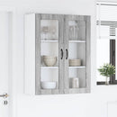 vidaXL Fali üveges szekrény LUCCA Szürke Sonoma 80 x 31 x 100 cm