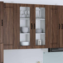 vidaXL Fali üveges szekrény LUCCA Barna Tölgy 80 x 31 x 100 cm