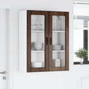vidaXL Fali üveges szekrény LUCCA Barna Tölgy 80 x 31 x 100 cm