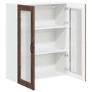 vidaXL Fali üveges szekrény LUCCA Barna Tölgy 80 x 31 x 100 cm