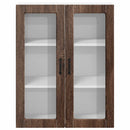 vidaXL Fali üveges szekrény LUCCA Barna Tölgy 80 x 31 x 100 cm