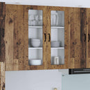 vidaXL Fali üveges szekrény LUCCA Antik Fa 80 x 31 x 100 cm Szerelt Fa