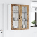 vidaXL Fali üveges szekrény LUCCA Antik Fa 80 x 31 x 100 cm Szerelt Fa