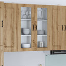 vidaXL Fali üveges szekrény LUCCA Kézműves Tölgy 80 x 31 x 100 cm