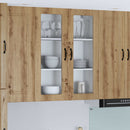 vidaXL Fali üveges szekrény LUCCA Kézműves Tölgy 80 x 31 x 100 cm