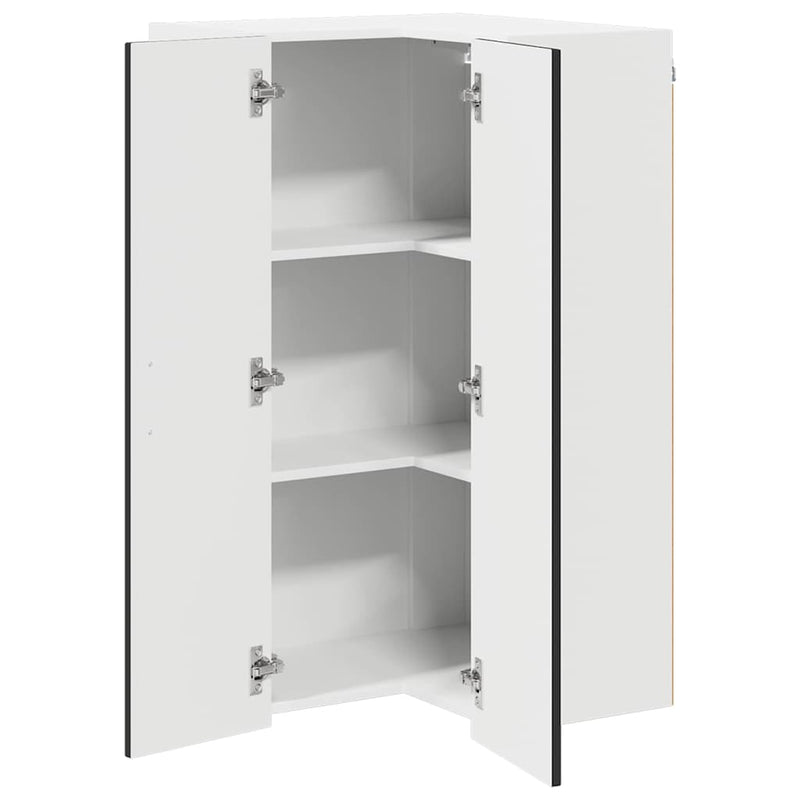 vidaXL Konyhaszekrény polcokkal Fekete 57 x 57 x 100 cm Faanyag