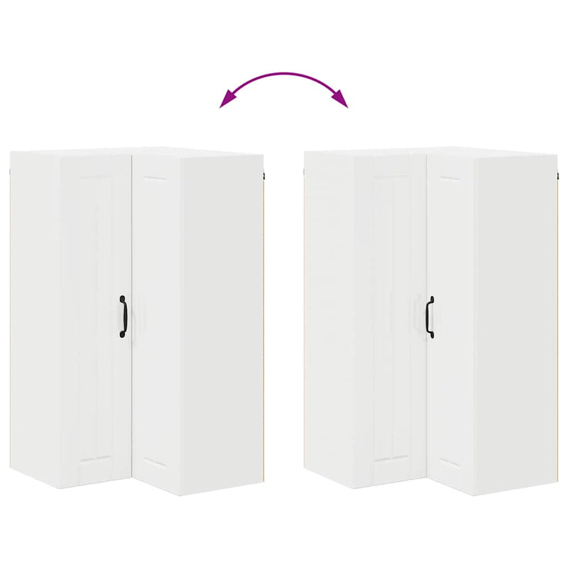 vidaXL Konyhaszekrény Magas Fényű Fehér 57 x 57 x 100 cm Faanyag