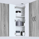 vidaXL Konyhaszekrény polcokkal Szürke Sonoma 57 x 57 x 100 cm Faanyag