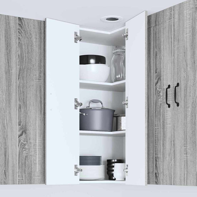 vidaXL Konyhaszekrény polcokkal Szürke Sonoma 57 x 57 x 100 cm Faanyag