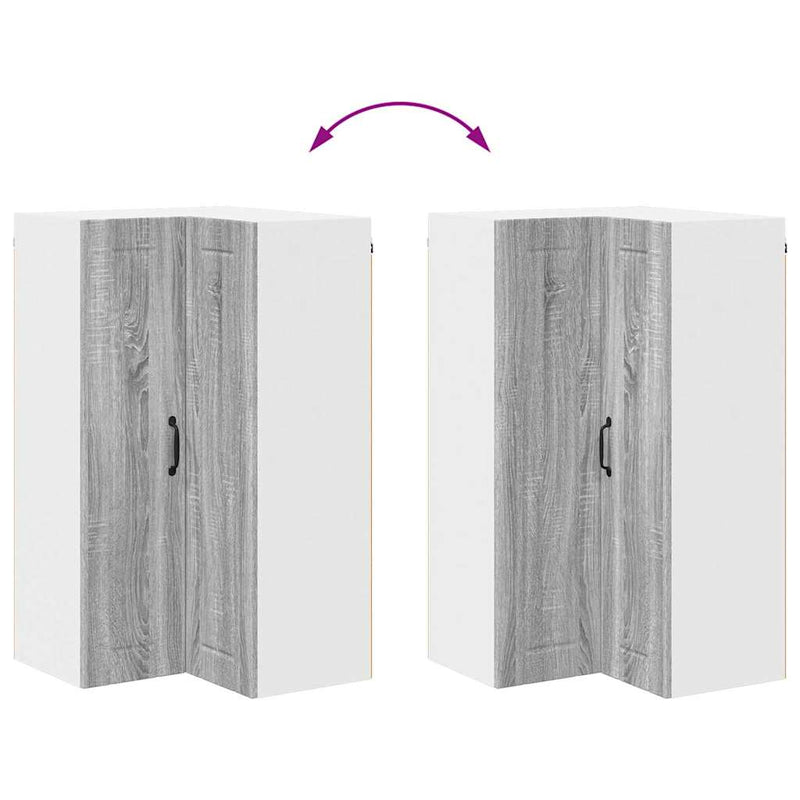 vidaXL Konyhaszekrény polcokkal Szürke Sonoma 57 x 57 x 100 cm Faanyag