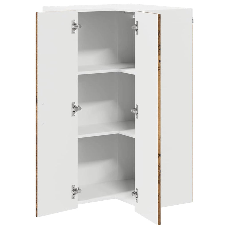 vidaXL Konyhaszekrény polcokkal Öreg fa 57 x 57 x 100 cm Faanyag