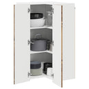 vidaXL Fali sarokszekrény LUCCA Antik Fa 57 x 57 x 100 cm Szerelt Fa