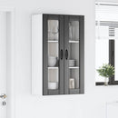 vidaXL Fali üveges szekrény LUCCA Fekete 60 x 31 x 100 cm Szerelt Fa
