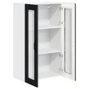 vidaXL Fali üveges szekrény LUCCA Fekete 60 x 31 x 100 cm Szerelt Fa