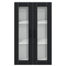 vidaXL Fali üveges szekrény LUCCA Fekete 60 x 31 x 100 cm Szerelt Fa