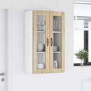 vidaXL Fali üveges szekrény LUCCA Sonoma Tölgy 60 x 31 x 100 cm