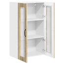vidaXL Fali üveges szekrény LUCCA Sonoma Tölgy 60 x 31 x 100 cm
