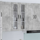 vidaXL Fali üveges szekrény LUCCA Betonszürke 60 x 31 x 100 cm