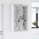 vidaXL Fali üveges szekrény LUCCA Betonszürke 60 x 31 x 100 cm