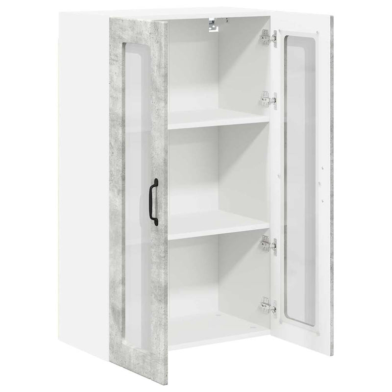 vidaXL Fali konyhaszekrény Beton Szürke 60 x 31 x 100 cm Faanyag