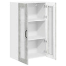 vidaXL Fali üveges szekrény LUCCA Betonszürke 60 x 31 x 100 cm