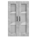 vidaXL Fali üveges szekrény LUCCA Betonszürke 60 x 31 x 100 cm