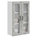 vidaXL Fali üveges szekrény LUCCA Betonszürke 60 x 31 x 100 cm