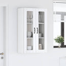 vidaXL Fali üveges szekrény LUCCA Magasfényű Fehér 60 x 31 x 100 cm