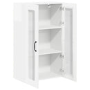 vidaXL Fali üveges szekrény LUCCA Magasfényű Fehér 60 x 31 x 100 cm