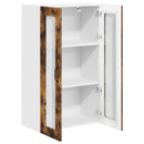 vidaXL Fali üveges szekrény LUCCA Füstös Tölgy 60 x 31 x 100 cm
