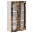 vidaXL Fali üveges szekrény LUCCA Füstös Tölgy 60 x 31 x 100 cm