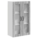 vidaXL Fali üveges szekrény LUCCA Szürke Sonoma 60 x 31 x 100 cm