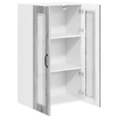 vidaXL Fali üveges szekrény LUCCA Szürke Sonoma 60 x 31 x 100 cm