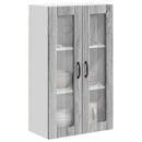 vidaXL Fali üveges szekrény LUCCA Szürke Sonoma 60 x 31 x 100 cm
