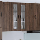 vidaXL Fali üveges szekrény LUCCA Barna Tölgy 60 x 31 x 100 cm