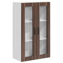 vidaXL Fali üveges szekrény LUCCA Barna Tölgy 60 x 31 x 100 cm