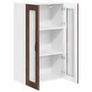 vidaXL Fali üveges szekrény LUCCA Barna Tölgy 60 x 31 x 100 cm