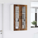 vidaXL Fali üveges szekrény LUCCA Antik Fa 60 x 31 x 100 cm Szerelt Fa