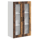vidaXL Fali üveges szekrény LUCCA Antik Fa 60 x 31 x 100 cm Szerelt Fa