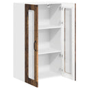 vidaXL Fali üveges szekrény LUCCA Antik Fa 60 x 31 x 100 cm Szerelt Fa