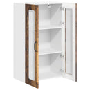 vidaXL Fali üveges szekrény LUCCA Antik Fa 60 x 31 x 100 cm Szerelt Fa